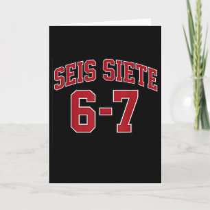 Tarjeta Seis Siete 67 En Español Jersey Deportivo Estilo S