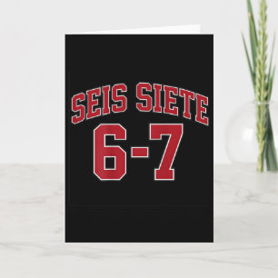Tarjeta Seis Siete 67 En Estilo Meme De Jersey Deportivo E