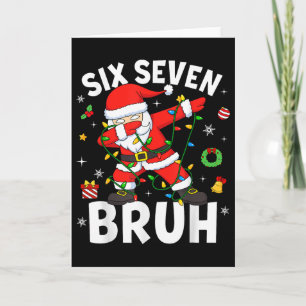 Tarjeta Seis Siete 67 Gen Z Alpha Meme Bruh Navidad Dabbi