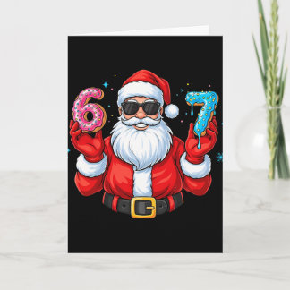 Tarjeta Seis Siete 67 Meme Santa 67 Helado Goteo Navidad