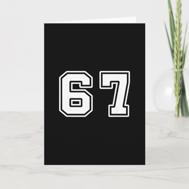 Tarjeta Seis Siete 6 7 Meme 67  (Anverso)