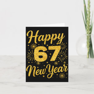 Tarjeta Seis Siete 6 7 Meme Divertido Feliz Año Nuevo 67 2