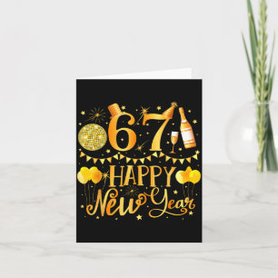 Tarjeta Seis Siete 6 7 Meme Divertido Feliz Año Nuevo 67 2
