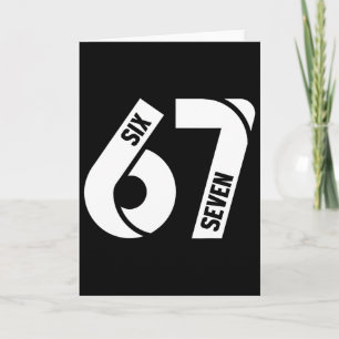 Tarjeta Seis Siete 6 7 Meme Divertido Número 67 Vamos a En