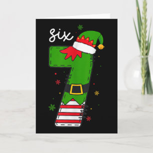 Tarjeta Seis Siete 6 7 Meme Santa Navidad Xmas Número 67