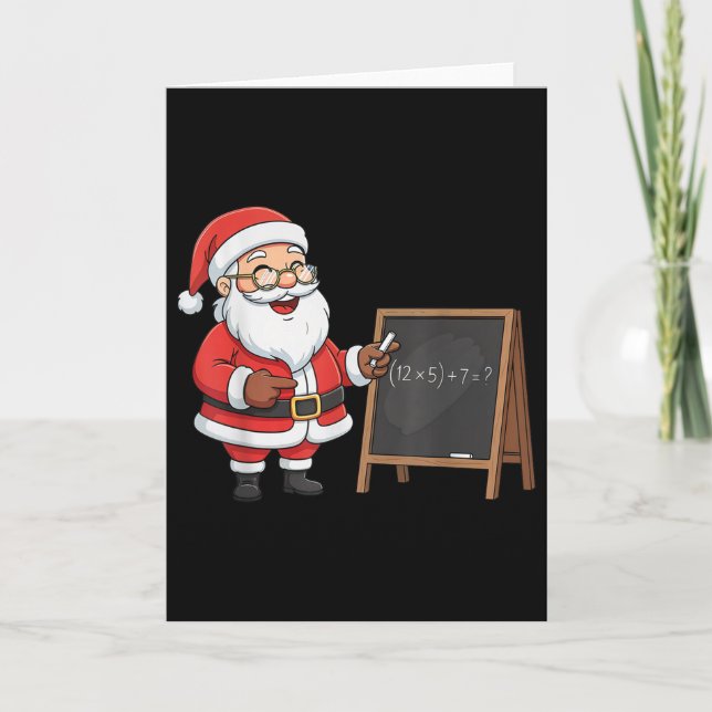 Tarjeta Seis Siete 6 7 Meme Santa Navidad Xmas Profesor Nu (Anverso)