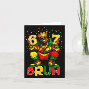 Tarjeta Seis siete bruh 67 historia negra afroamericano
