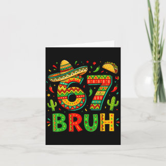 Tarjeta Seis siete bruh chicos mexicanos haciendo dabbing 