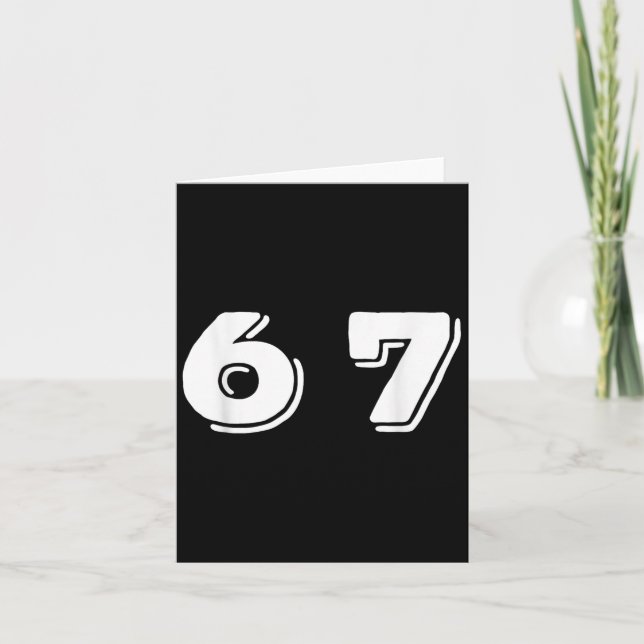 Tarjeta Seis Siete Diseño de Meme 6 7 _1  (Anverso)