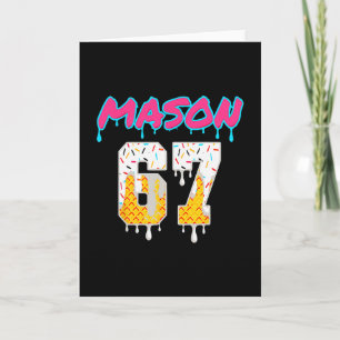 Tarjeta Seis Siete Helado Goteo Deporte 67 Diversión Mason