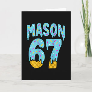 Tarjeta Seis Siete Helado Goteo Mason 67 Meme Halloween (
