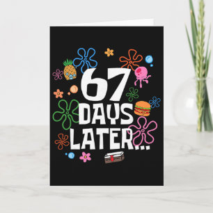Tarjeta Seis Siete Meme 67 Días De Escuela Más Tarde Diver