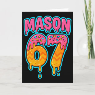 Tarjeta Seis Siete Meme Mason 67 Helado Goteo Divertido (e