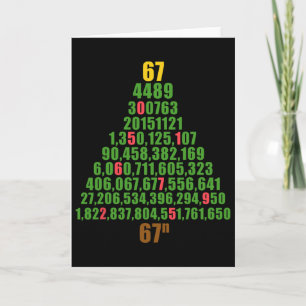 Tarjeta Seis Siete Navidad 67 A La Enésima Potencia Divert