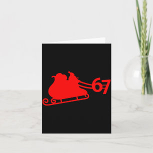 Tarjeta Seis Siete Niños 67 Niños Niñas 6 7 Santa Claus Tr