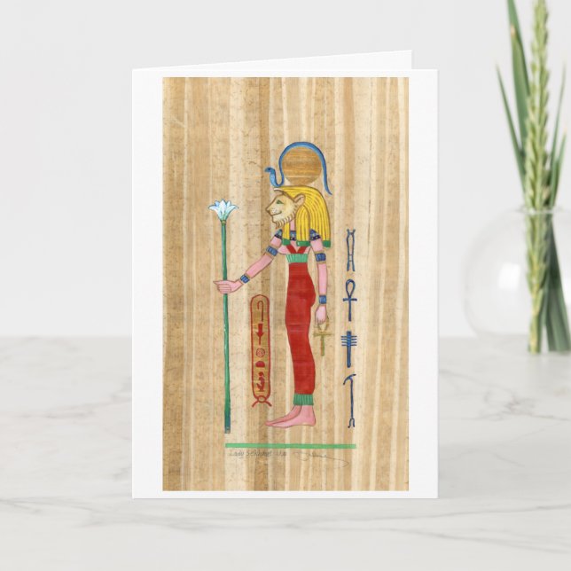 Tarjeta Sekhmet Papyrus Card (Anverso)