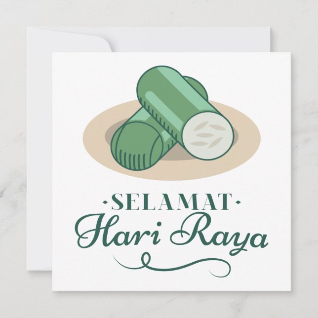 Tarjeta Selemat Hari Raya // Celebración Islámica de Eid (Anverso)