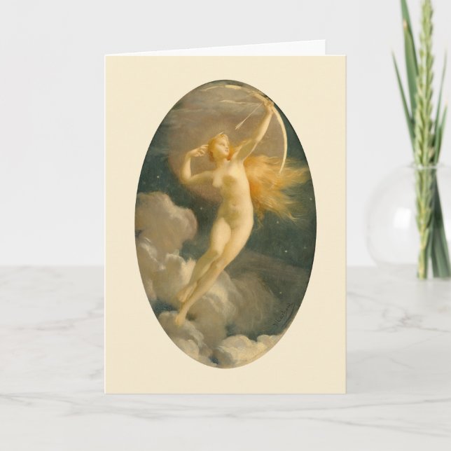 Tarjeta Selene, diosa de la luna | Jules Machard (Anverso)
