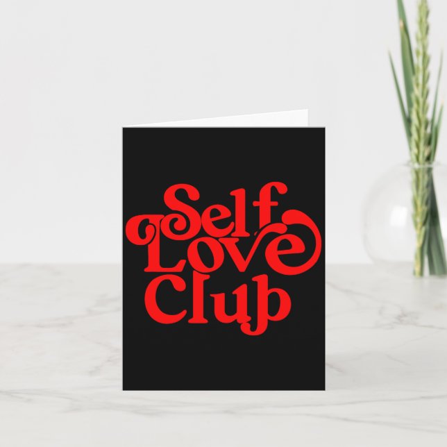 Tarjeta Self Care Club Sitive Aesthetic Self Love Valentin (Anverso)