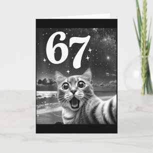 Tarjeta Selfie de gato con 67 Meme gatos divertidos gráfic