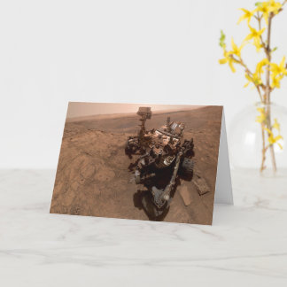 Tarjeta Selfie de Marte Curiosity Marciano Rojo