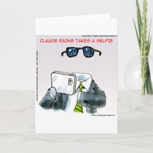 Tarjeta Selfie Invisible Divertido (Anverso)
