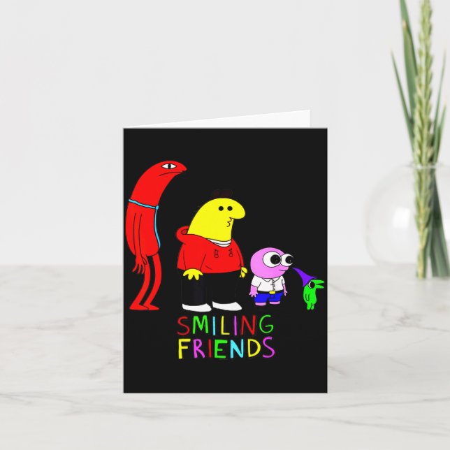 Tarjeta Selling Smiling Friends All Smiling Illustration  (Anverso)