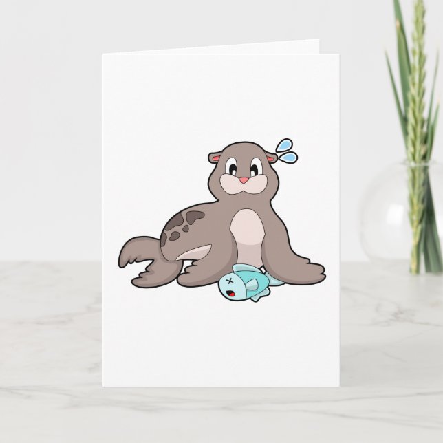 Tarjeta Sello con Pez (Anverso)