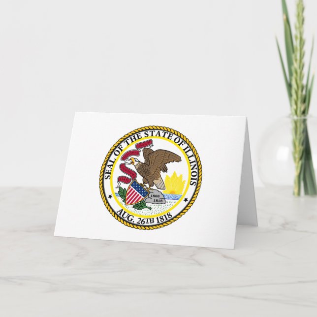 Tarjeta Sello de Illinoisan, Illinois (Anverso)