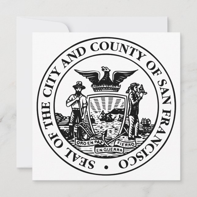 Tarjeta Sello de la ciudad de San Francisco (California, E (Anverso)