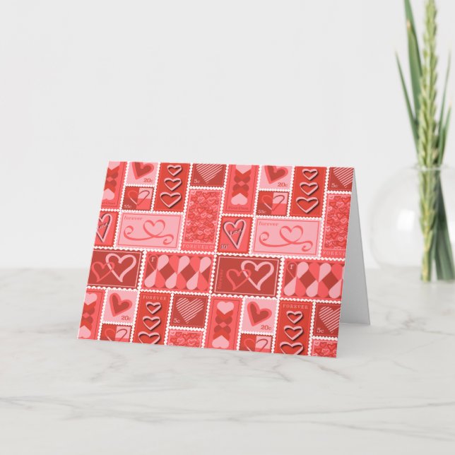 Tarjeta Sello de Postage de amor (Anverso)