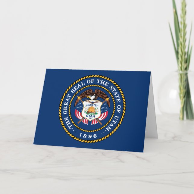Tarjeta Sello Utahn, Sello de Utah (Anverso)