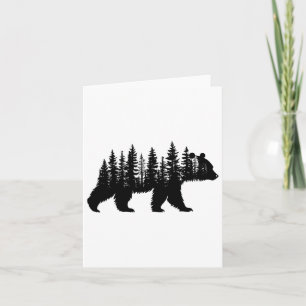 Tarjeta Selva Árboles Vida silvestre Animal Retro Naturale