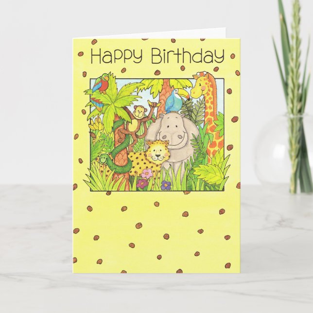 Tarjeta Selva del feliz cumpleaños (Anverso)