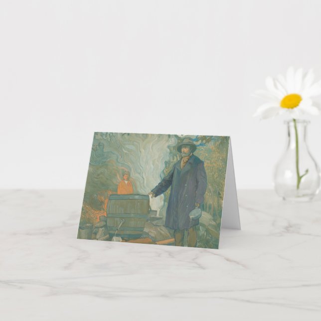 Tarjeta Selva todavía brilla por los brillantes de luz bla (Planta pequeña)