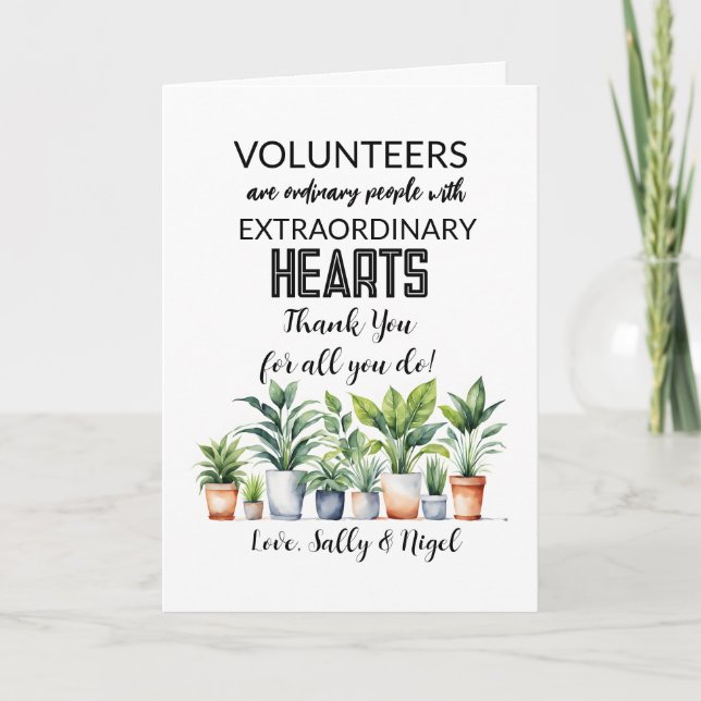 Tarjeta semana de agradecimiento a voluntarios (Anverso)