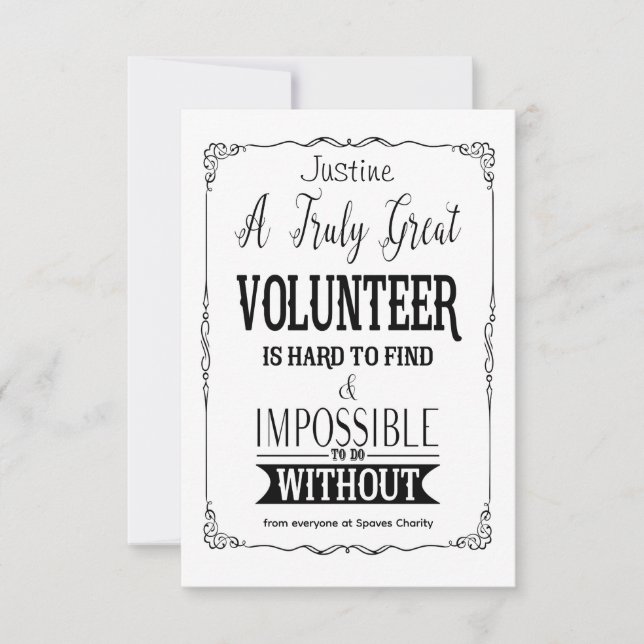 Tarjeta semana de agradecimiento a voluntarios (Anverso)