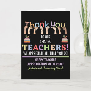 Tarjeta Semana de Apreciación del Profesor