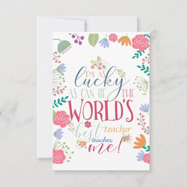 Tarjeta semana de apreciación del profesor (Anverso)