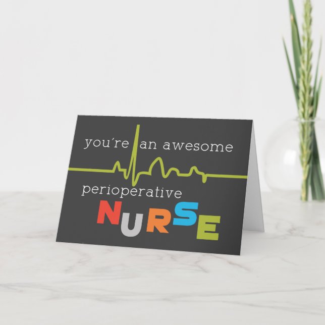 Tarjeta Semana de enfermería perioperatoria PNW asombrosa (Anverso)