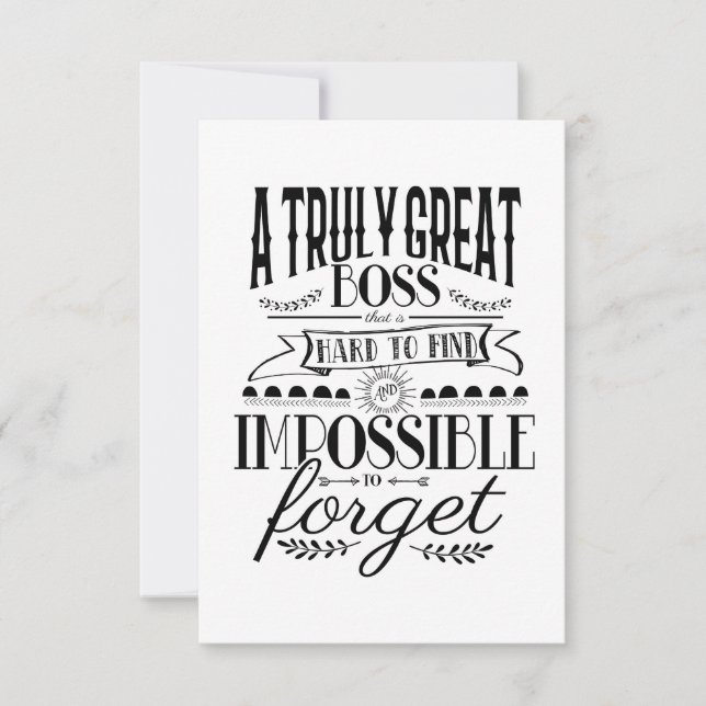 Tarjeta Semana de la apreciación de los jefes (Anverso)