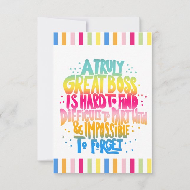 Tarjeta Semana de la apreciación de los jefes (Anverso)