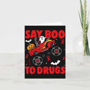 Tarjeta Semana de la Cinta Roja Conciencia Halloween Di Bo