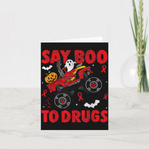 Tarjeta Semana de la Cinta Roja de Conciencia Halloween Di