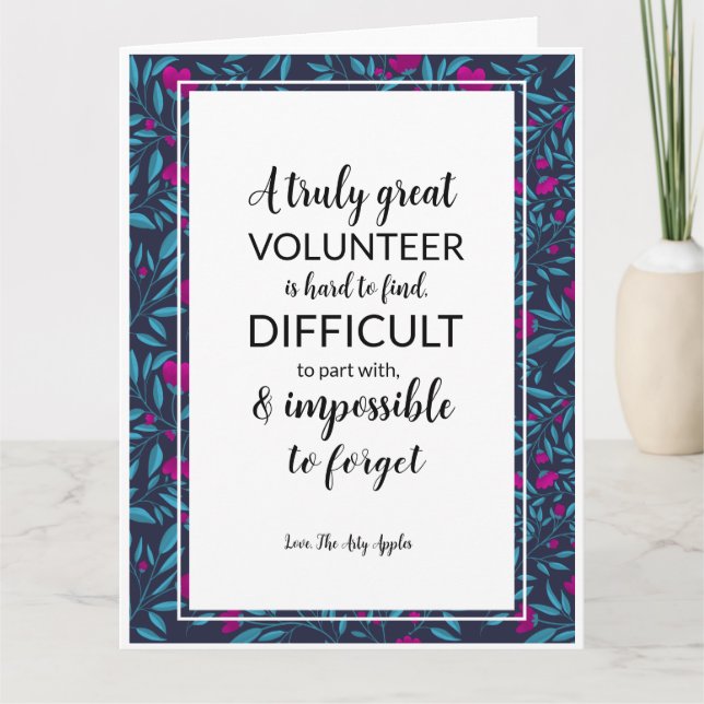 Tarjeta semana de reconocimiento voluntario (Anverso)