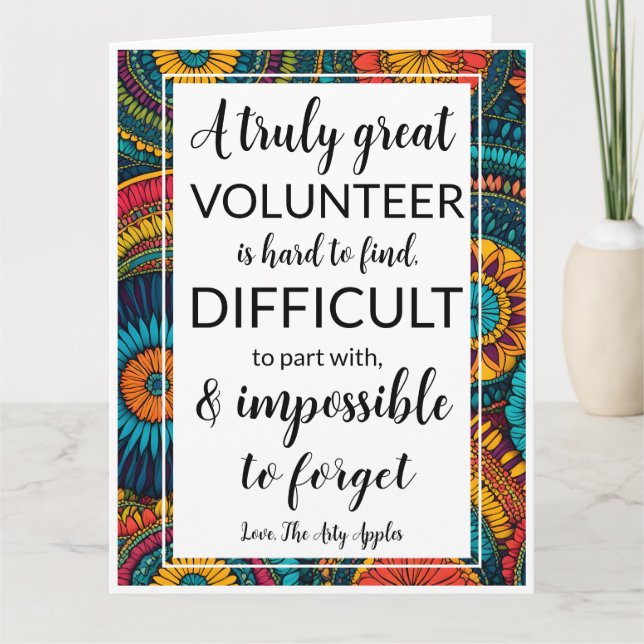 Tarjeta semana de reconocimiento voluntario (Anverso)