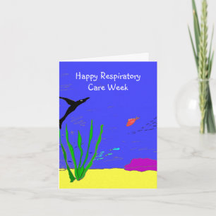 Tarjeta Semana respiratoria feliz del cuidado