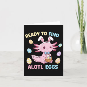 Tarjeta Semana Santa Axolotl Jabón Orejas Cute Cesta De Hu