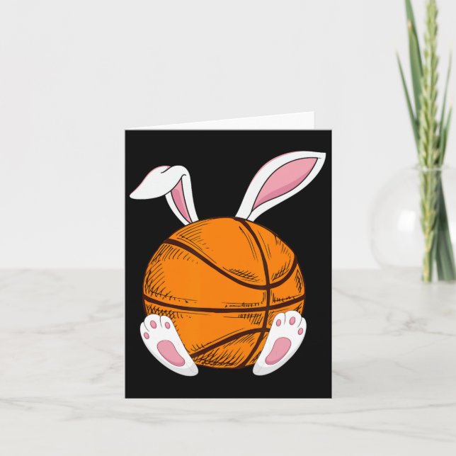 Tarjeta Semana Santa Bsketbyl Conejo Conejo Conejo Feliz D (Anverso)