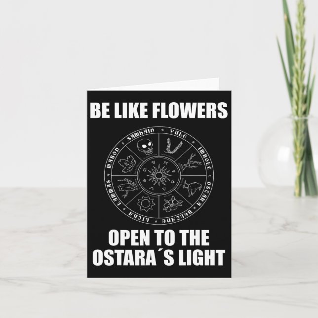 Tarjeta Semana Santa Ostara Eostre Pagan Witchcraft Spring (Anverso)